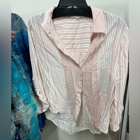 Jane & Delancey Button Up Stripes size medium - Picture 3 of 5